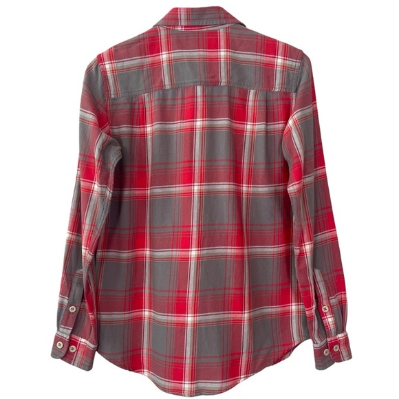 Filson Women’s Scout Shirt Cotton Twill Red Gray White Plaid Size S - Picture 2 of 7